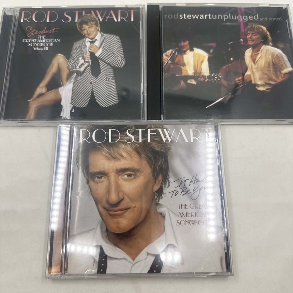 Lot of 3 Rod Stewart CD's. It Had To Be You,‎ Unplugged, Stardust